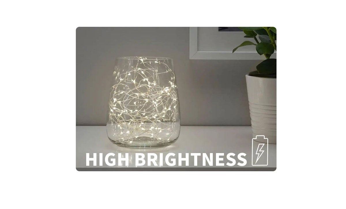 20PCS Mini LED String Lights 2m 20LED Waterproof Fairy Lights 3 Modes Battery Powered for DIY Christmas New Year Home Decoration