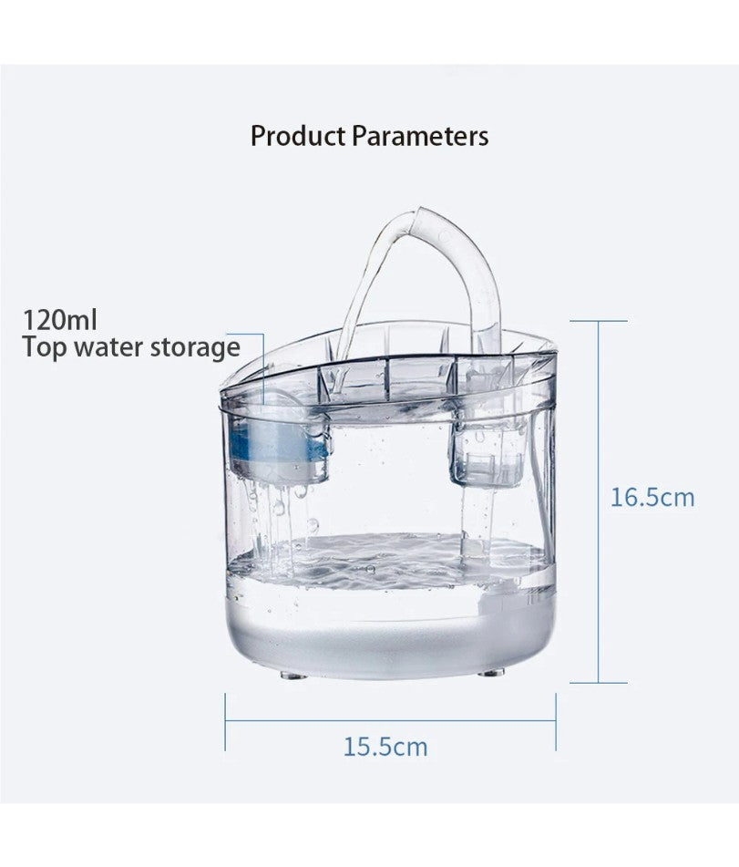 Bebedouro automático para gatos com sensor, torneira e fonte, dispensador de água transparente de plástico de grau alimentício para cães e gatos de estimação com sensor de bebedouro