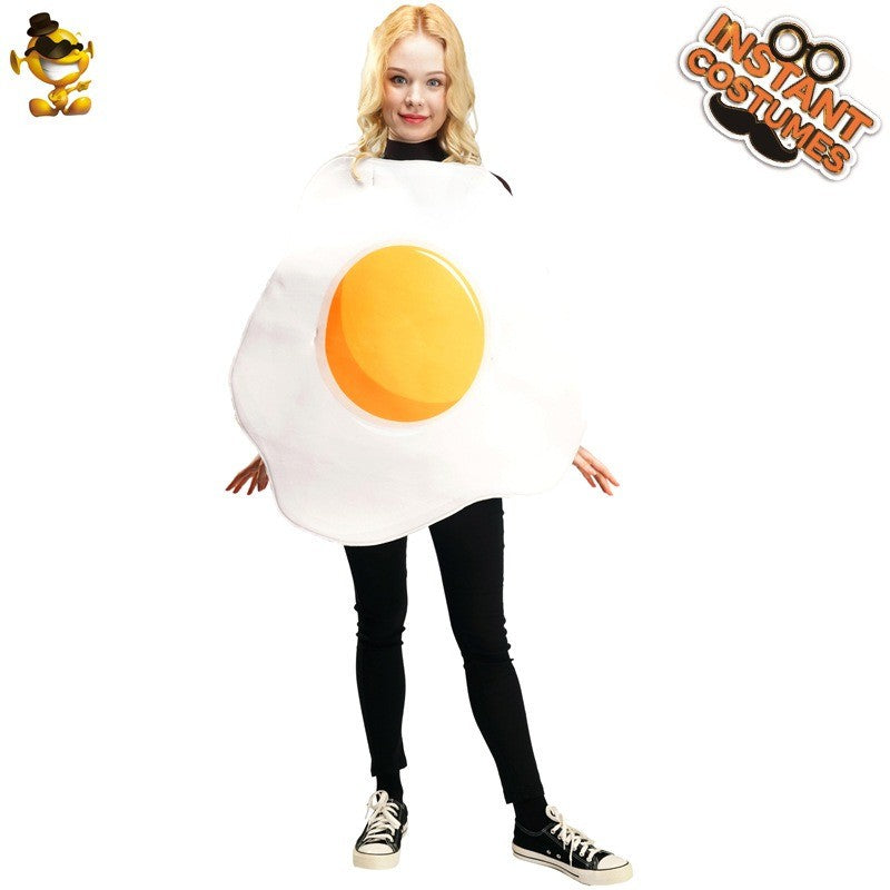 Fun and Funny Halloween Adult Couple's Budget Egg Bacon Party Costumes Funny Food Role-playing Cosplay Costumes