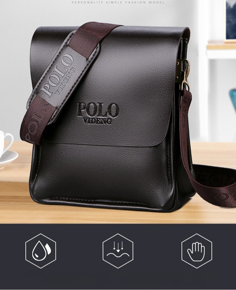 The leisure business single shoulder bag Polo vertical bag man trend inclined shoulder bag