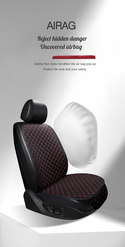 Kcimo Pu Leather Car Seat Cover Seat Back Soft Cushion Universal Front and Rear Car Seat Cushion Chair Carpet Pad Four Seasons