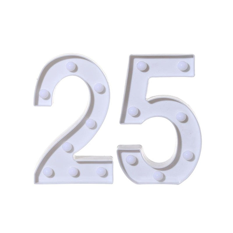 2Pcs Number 16 18 21 30 Led Light String Happy Birthday Party Decoration Wedding Anniversary Adult Birthday Party Gift Light Led