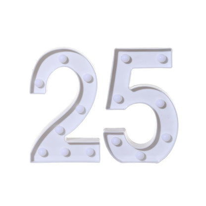 2Pcs Number 16 18 21 30 Led Light String Happy Birthday Party Decoration Wedding Anniversary Adult Birthday Party Gift Light Led