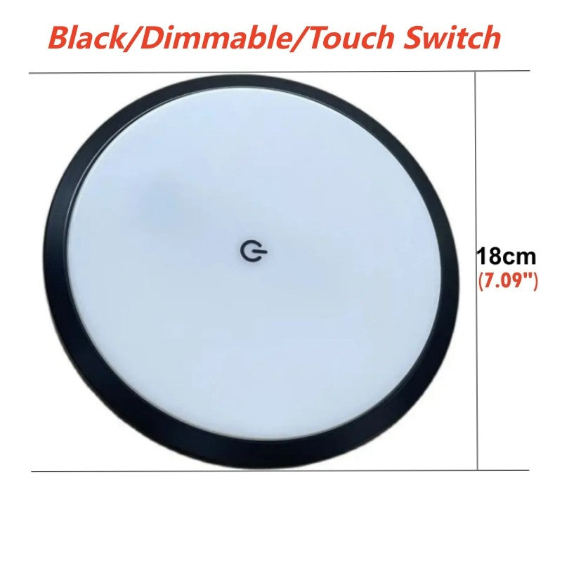 Tokili 12V/24V Dual Volt Ultra-Thin LED Puck Lights, Interior RV Marine Overhead Light, for Camper Cabin, Boat & Trailer Ceiling