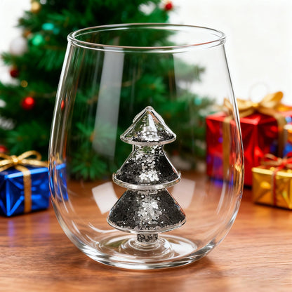 Óculos de Natal Copos Antiderrapante Árvore de Natal Dentro Caneca Taças de Vinho Xícaras de Café Beber Café Leite Caneca Presente para Amantes