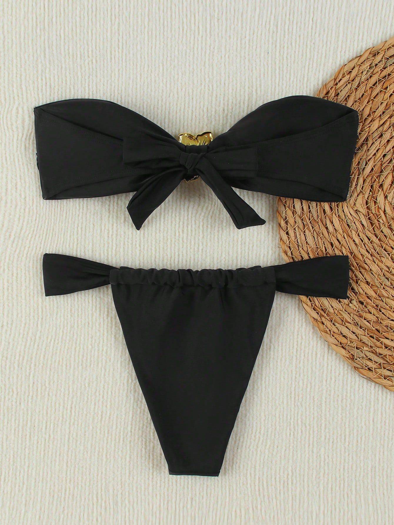 "2025 Sexy Bandeau Push-Up Bikini Set - Brazilian Thong Swimwear for Women";;VERDADEIRO;;"JY777-RE,L