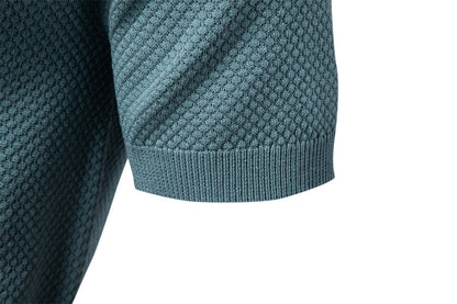 AIOPESON Men's Summer Breathable Polo Shirt Short Sleeve Solid Color Casual Polo Shirts for Men Lightweight Stretch Polo ?