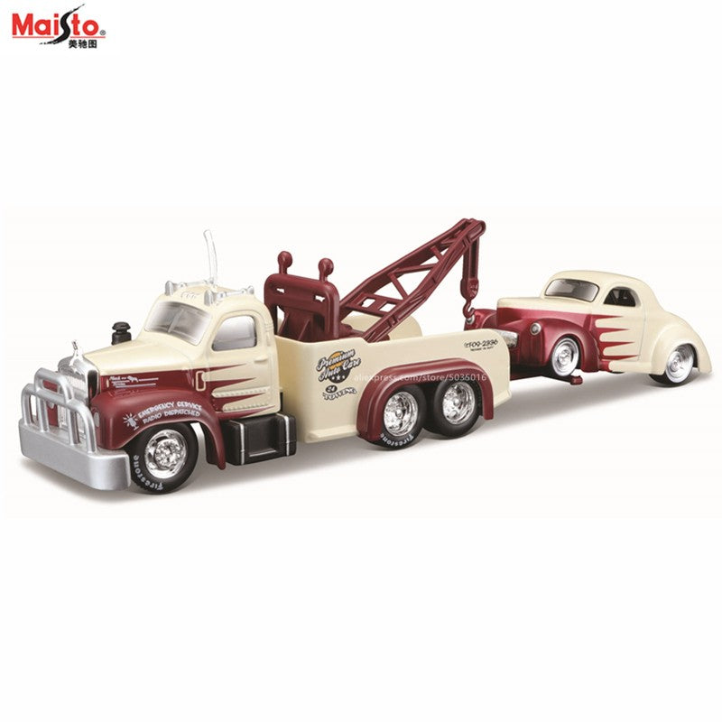 Maisto 1:64 FLATBED/1988 BMW M3 E30 1965 FORD MUSTANG elite transport Modelo de carro fundido coleção presente brinquedo