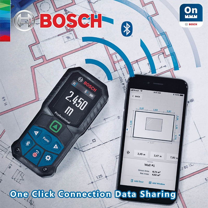 Bosch Professional Medidor de Distância a Laser Luz Verde 50M Ergonômico GLM 50-23G Sem Bluetooth GLM50-27CG Com Bluetooth