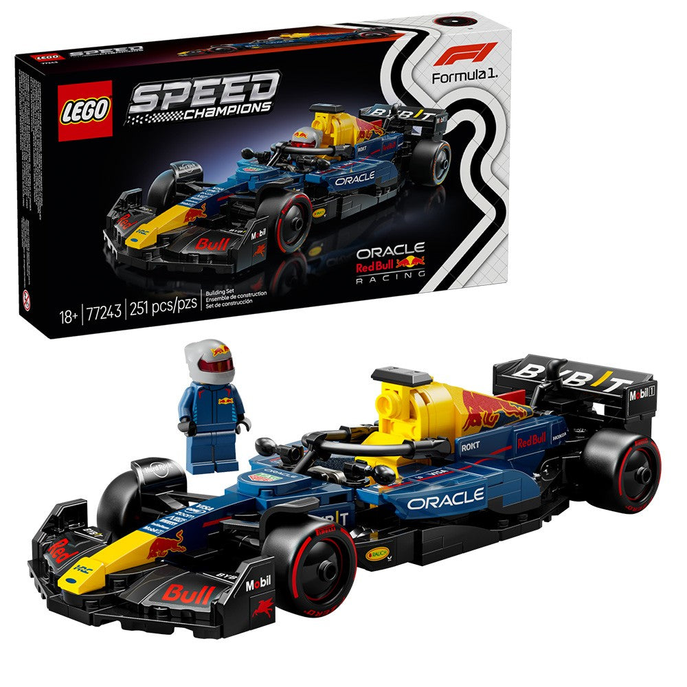 LEGO® Speed Champions Oracle Red Bull Racing RB20 Carrinho de Corrida F1® Brinquedo para Maiores de 18 anos 77243 251 Peças Presente de Aniversário