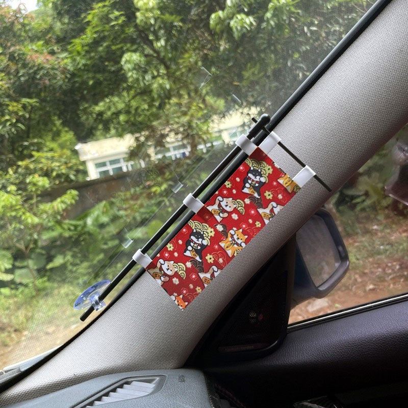 JDM Knife Flag Car Interior Decoration Front Glass Accessories Mini Knife Flag Car Culture Decoration