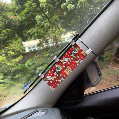 JDM Knife Flag Car Interior Decoration Front Glass Accessories Mini Knife Flag Car Culture Decoration