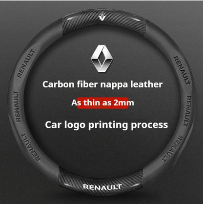 Capa de Volante de Carro em Fibra de Carbono para Renault Scenic Clio Laguna 2 3 4 5 Kangoo Fluence Megane Trafic Talisman Twingo Kaptur