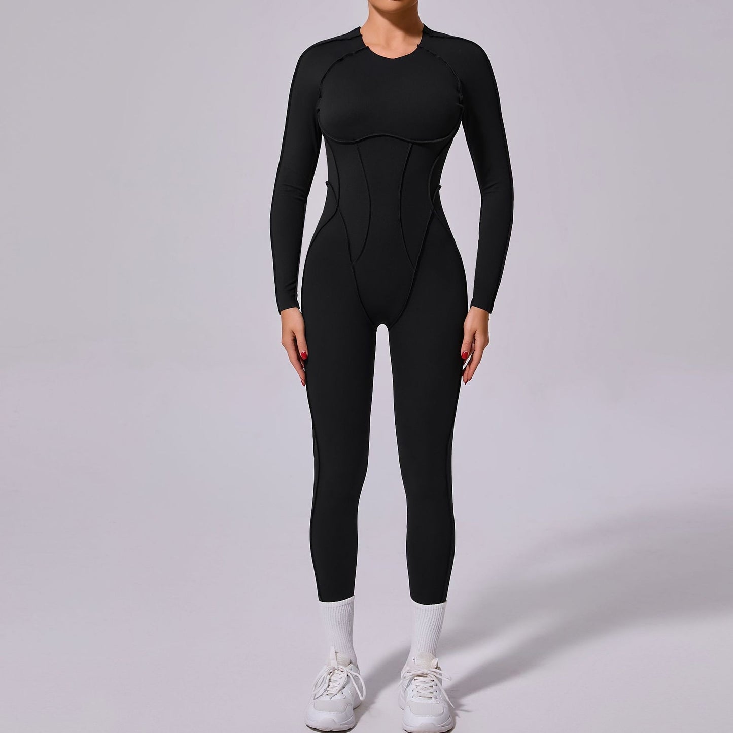 One-piece Yoga Jumpsuit Women Long Sleeved Set Quick Drying Yoga suit Gym Training Suit  Sportswear Bodysuits Women Fitness Set