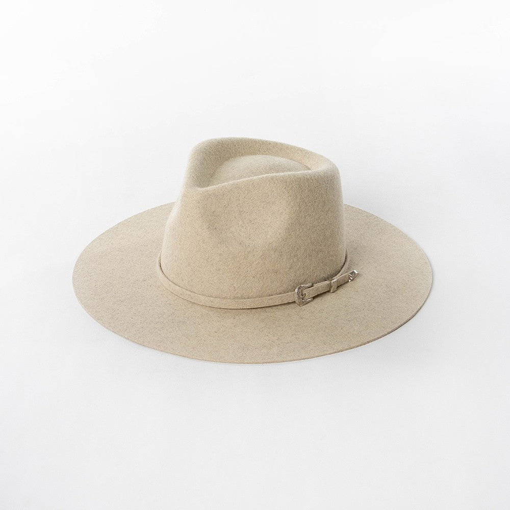 Chapéu Fedora de Feltro 100% Lã Australiana com cinto de feltro e aba larga de design moderno