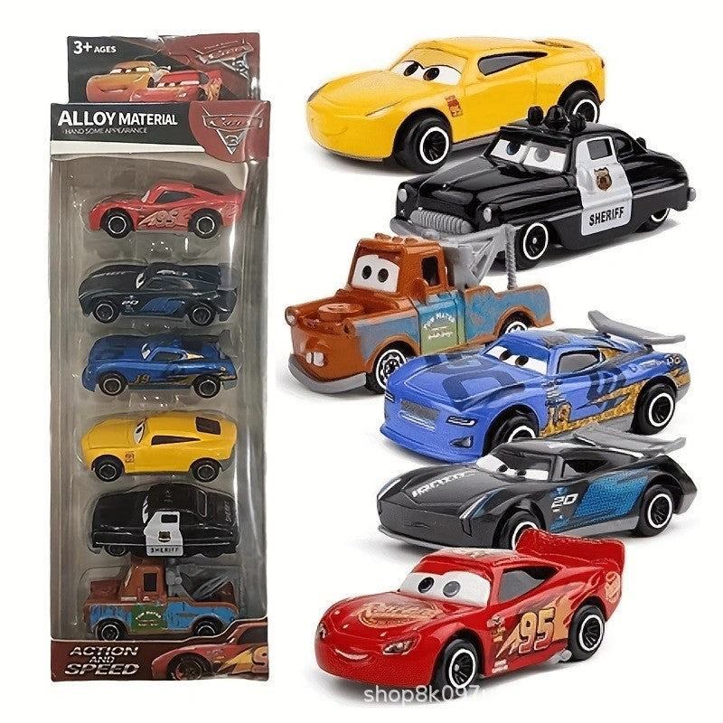 Disney Pixar Carros McQueen Mater Mack Tio Caminhão Liga Diecast Carro 1:55 Modelo Radiator Springs Cidade 11/6/4 Pçs Caixas de Carro Presente