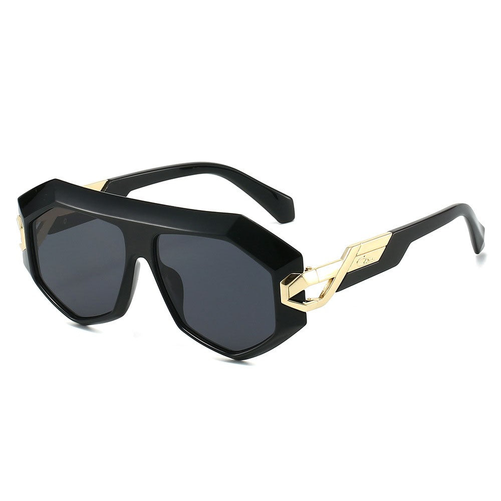 OptiLyra Brand Fashionable Large-Frame Toad Glasses High-Quality Trendy Street Sunglasses Retro Men Aviator Sunglasses