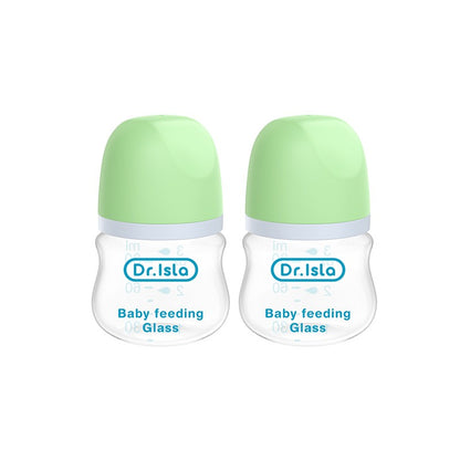 MAMIJOY 2PCS 90ML/160ML Baby Glass Bottle Newborn Bottles Anti-flatulence Milk Feeding Bottles Infant 0-3 Month BPA-Free GB01?02