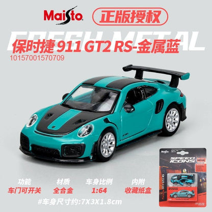 Maisto 1:64 Modelos de Carros Esportivos de Liga Ferrari Lamborghini Porsche Brinquedos de Metal Fundido para Coleção de Meninos