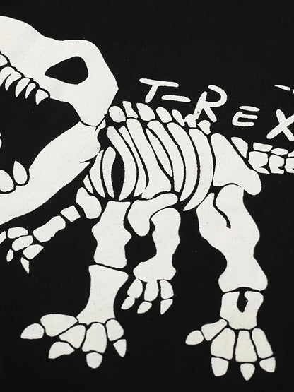 Toddler Boys Pajamas Glow-in-the-dark Short-sleeved Homewear With Dinosaur Pattern Kids Boy Two-piece Pajamas Set