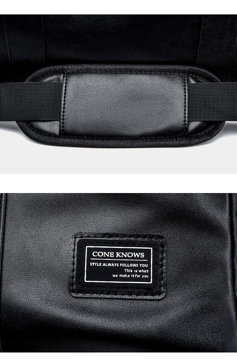 Large Capacity Travel Bag PU Travel Handbag Men Carry On Luggage Duffle Bags Soft Casual Black Big Weekend Bags Travelling Tote