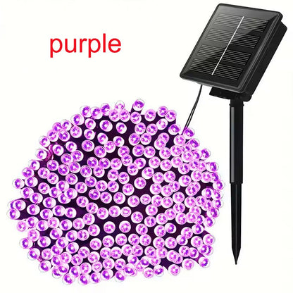 Large Solar Panel Fast Charge Lamp Outdoor Solar String Fairy Light Waterproof Garland String Lights For Christmas Party Garden