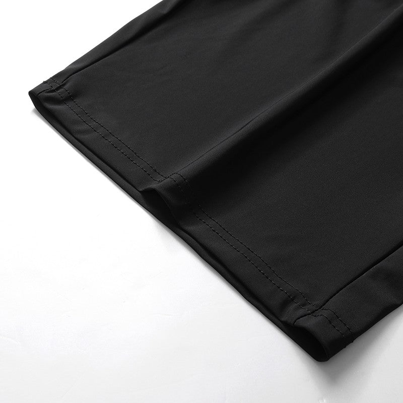 New Fashion Sports Shorts Men Breathable Quick Dry Men's Short Pants Men Breathable Elastic Waist Shorts Male Bottom Black XXXL