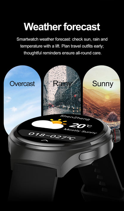 2025 New Watch 4 GT Series Smart Watch Men AMOLED Screen Heart Rate Health Monitoring Bluetooth Call Business Smartwatch Man
