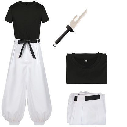 Jujutsu JJK Manga Anime Fushiguro Toji Satoru Gojo Cosplay Costume Wig T-shirt Pants Rose Net Halloween Christmas Gift