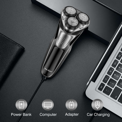Sejoy Electric Razor for Men’s Electric Shavers Rotary Waterproof Rechargeable Electric Shaver Cordless