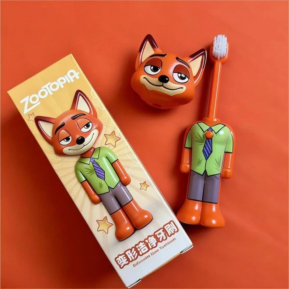 **Anime my world Scalable Toothbrush Cute MC Figures Transformable Soft Bristled Toothbrush Fine Bristled Gifts//