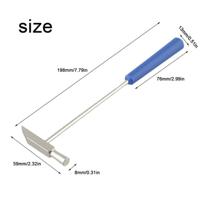 1 Martelo Pequeno Ferramenta de Reparo DIY Martelo de Borracha de Metal Martelo Portátil de Cabeça Dupla Para Reparo de Joias e Relógios Ferramentas Manuais