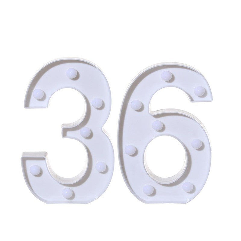 2Pcs Number 16 18 21 30 Led Light String Happy Birthday Party Decoration Wedding Anniversary Adult Birthday Party Gift Light Led