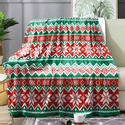 Manta de Natal Xadrez de Inverno Colcha Cobertor Quente Macio de Flanela para Sofá, Decoração de Casa, Presentes de Fim de Ano