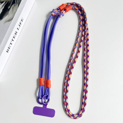 Personalized Trend Double Color Mobile Phone Universal Lanyard Diagonal Span Long Rope Shoulder Strap Rope Fashion Safety Rope