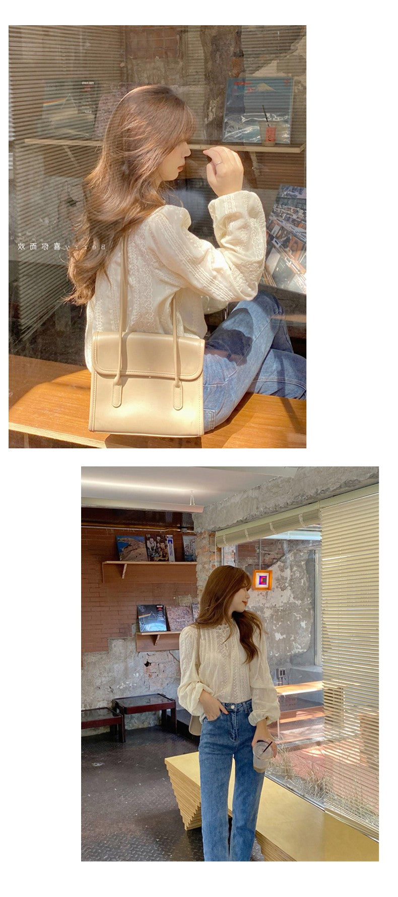 Autumn Lcae Embroidery Long Sleeve Women Blouses Office Lady ELegant Casual Button Shirts Sweet Clothing