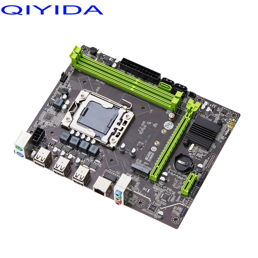 Conjunto de placa-mãe Qiyida X79 E5 2420V2 2*8GB=16GB DDR3 kit combinado de memória NVME SATA 3.0 M ATX Servidor E5 V32