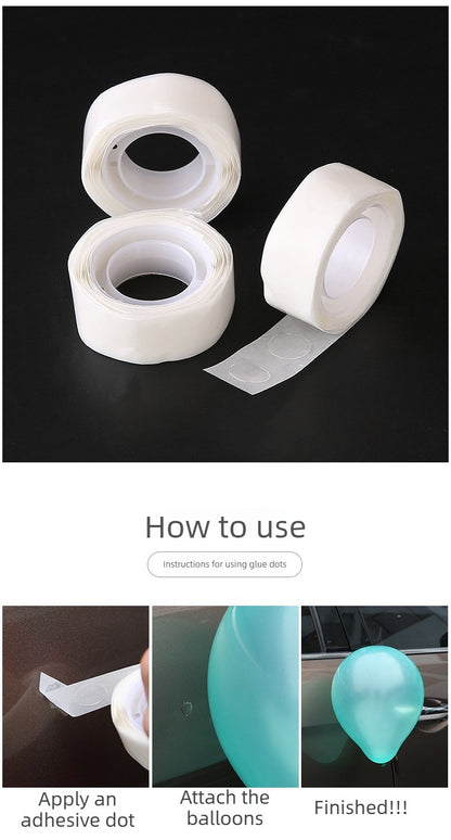 Balloon Mounting Tape Adhesive Dots Clear Sticky Stickers for Ceiling Wall Decoration Easy Peel Off for Reuse in Parties