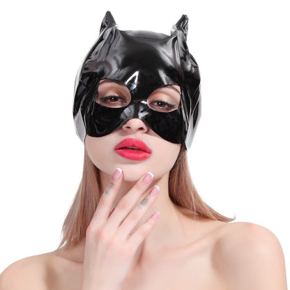 Bat Mask Headgear Latex Cosplay Headgear Halloween Night Dance Party Adult Masquerade Mask Latex Mask for Men Women Anime