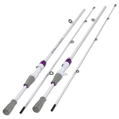 Vara de Pesca Sougayilang Casting/Spinning 2 Seções 1.8m Ultralight Carbono Cabo EVA para Várias Águas