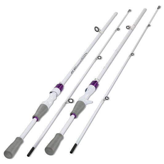 Vara de Pesca Sougayilang Casting/Spinning 2 Seções 1.8m Ultralight Carbono Cabo EVA para Várias Águas