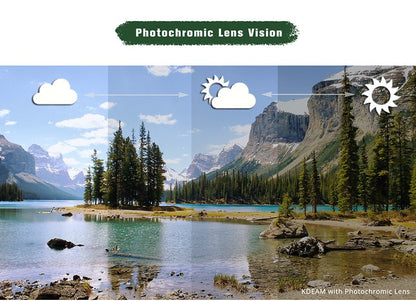 KDEAM Revamp Of Sport Men Sunglasses Polarized Shockingly Colors Sun Glasses Outdoor Driving Photochromic Sunglass With Box