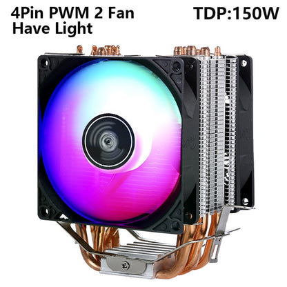 CPU Efficient Cooler Fan 90mm 4pin/PWM PC Tower Type Radiator 2/4/6 Heat Pipe install LGA2011 x79 x99 115x 1200 1700 AMD am3 AM4