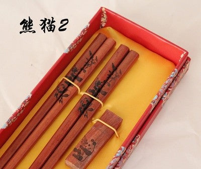 Hashis de madeira 2 pares com descanso características chinesas China Affairs apresenta melhor presente pauzinhos lembrança