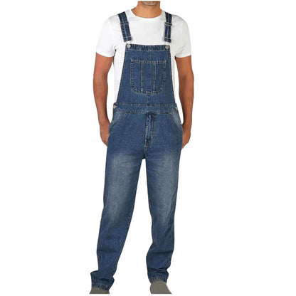 Calça Jeans Masculina Reta Larga Estilo Americano Vintage Macacão de Trabalho Casual