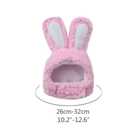 Urso Fofo Coelho Capuz Acessórios para Cães e Gatos de Estimação Cosplay Chapéu de Gato Inverno Lindo Ano Novo Gorro para Filhotes Veludo Macio Suprimentos para Animais de Estimação