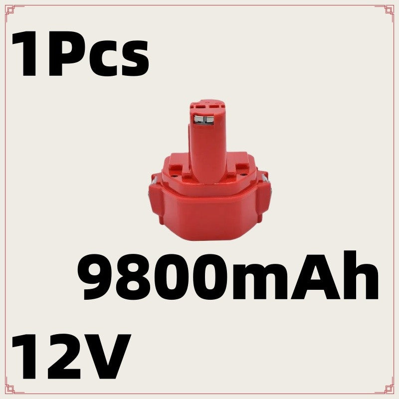 Uma bateria de níquel substituível adequada para ferramentas elétricas Makita, 12V, 12800mAh, modelos 1220, 1222, 1235, 1233S e 6271.