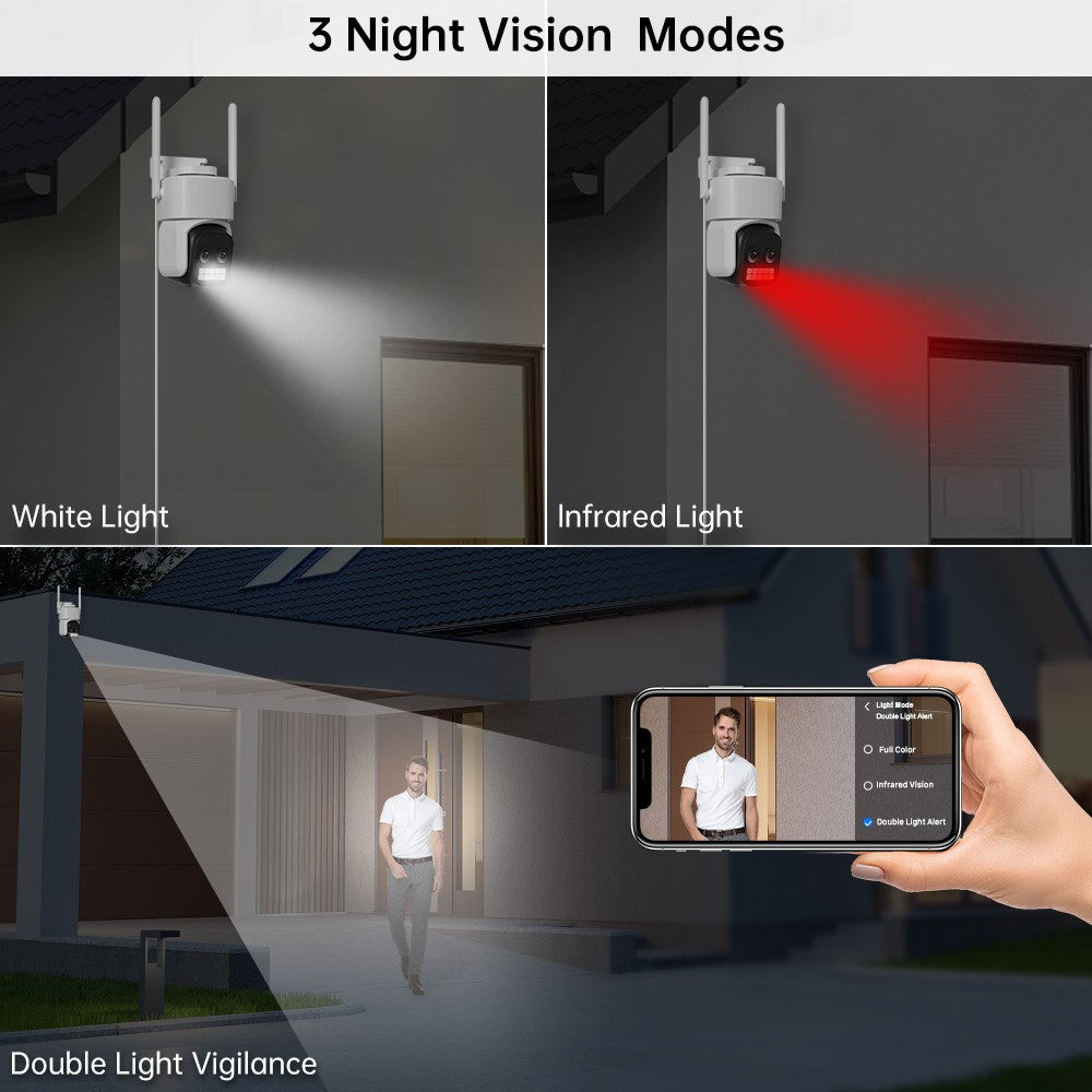 BESDER 8MP 4K10x Hybrid Zoom Dual Lens PTZ IP Camera 3.6+12mm WiFi Human Detection 4MP Audio Security Video Surveillance O-KAM