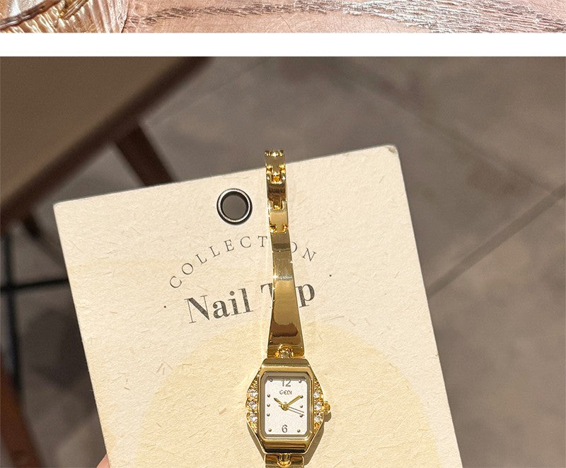 GEDI Square Watch Woman Gold Silver Small Dial Fashion Quartz Women's Wristwatches Ladies Luxury Vintage Bracelet Watch Gifts
