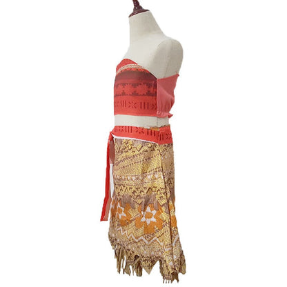 Disney NEW Moana Episode 2 Movie Costume Princess Vaiana Role Play Dress Girls Carnival Outfit Toddler Polynesian Beach Dress